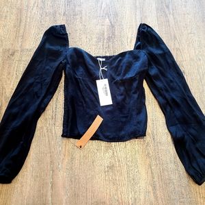 NWT Reformation Reign top in size 0 / black